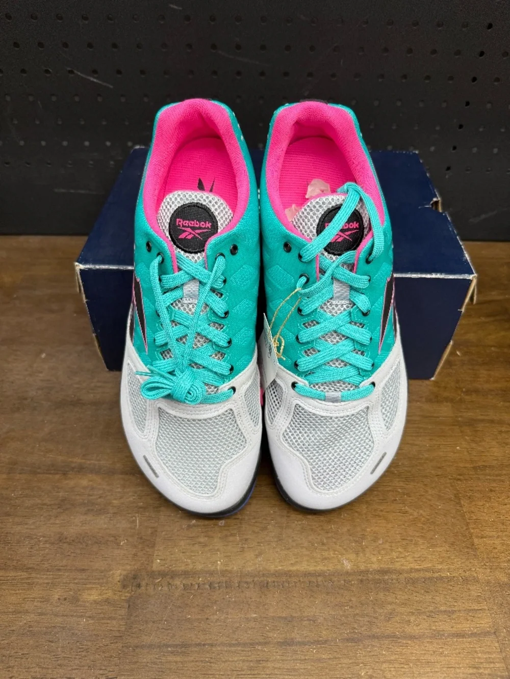 New W/ Box! Men's Reebok Nano 2.0 Teal Grey Pink Training Sneakers Size 10.5